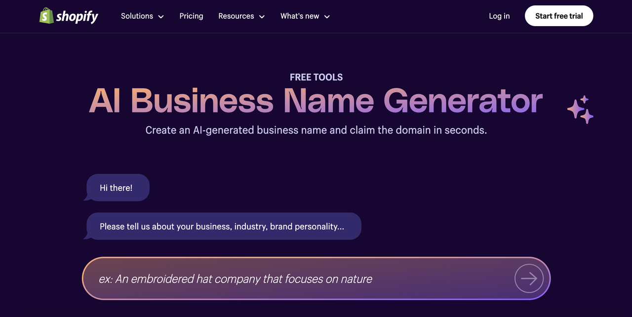 Shopify AI Business Name Generator