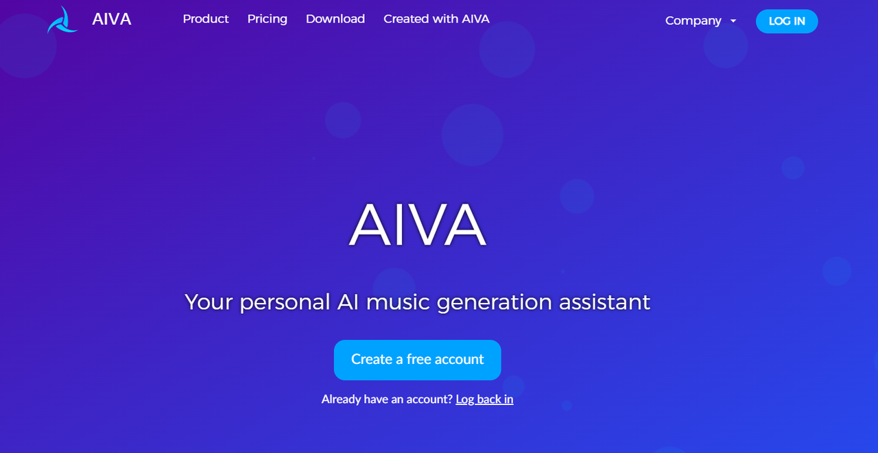 AIVA best free artificial intelligence software