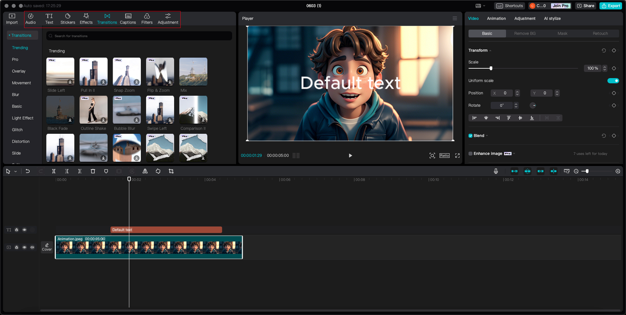 CapCut desktop video editor features