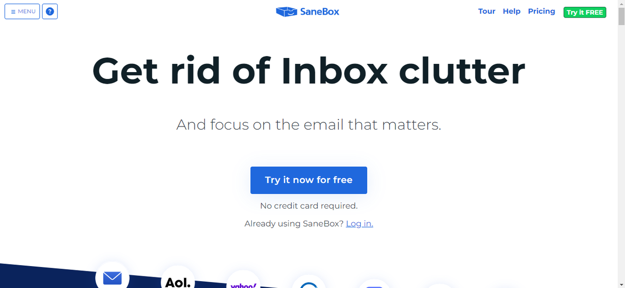 Sanebox's interface