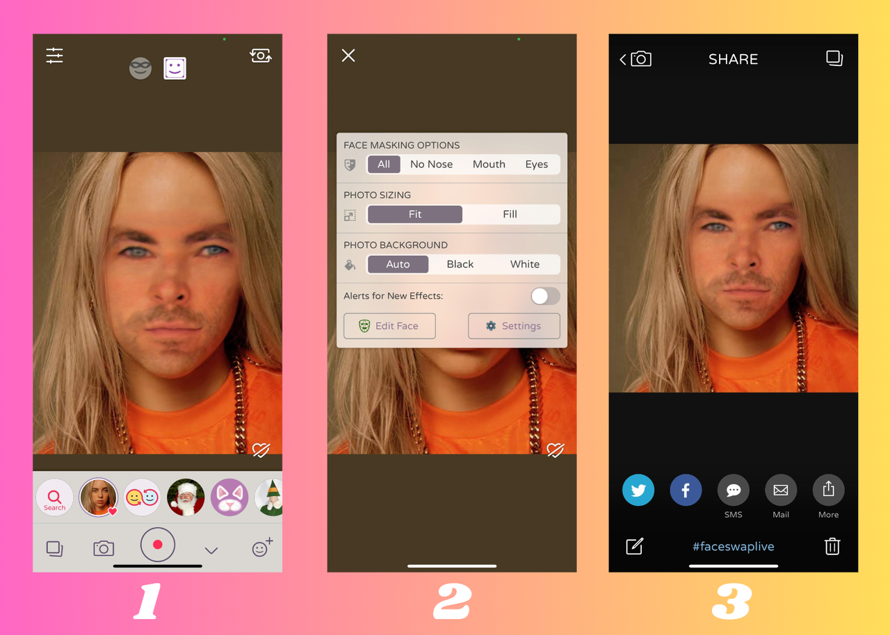 How to use Face Swap Live for face replacement