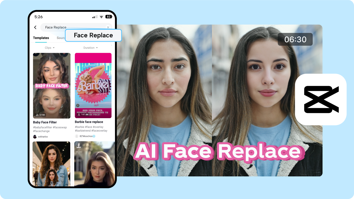 face replace video app