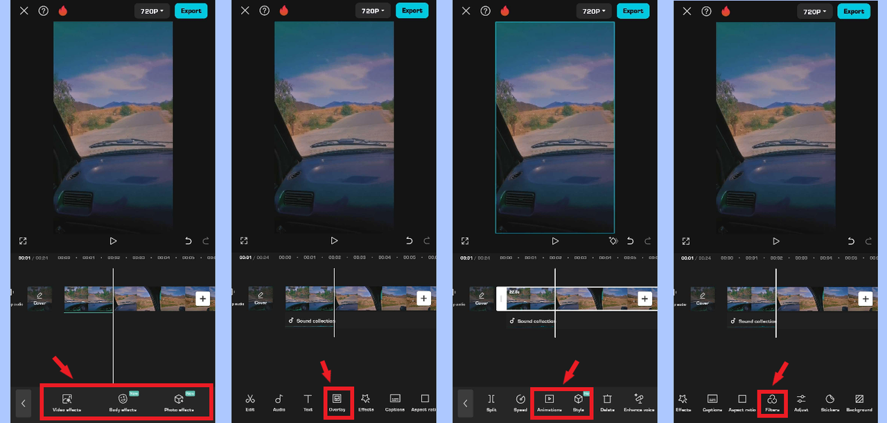 editing features in CapCut app