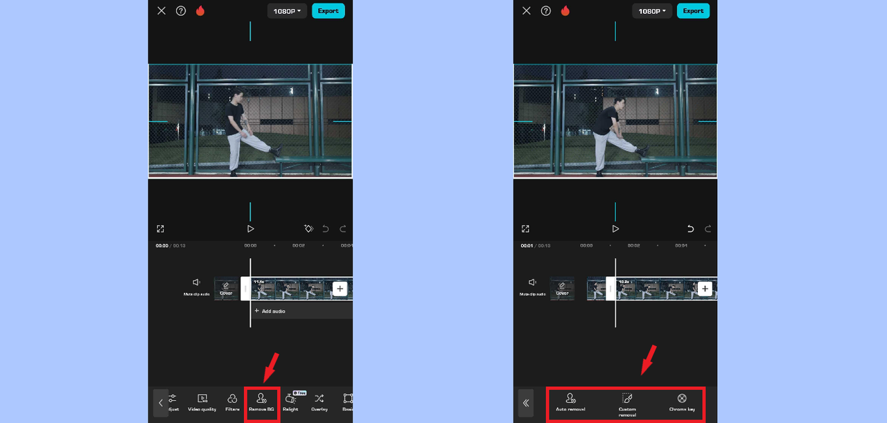 AI Remove Background and Chroma Key feature in CapCut App