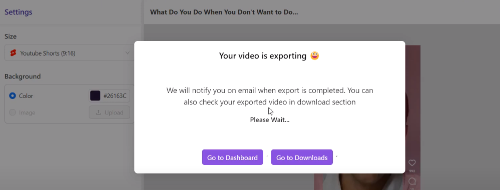 Export, download and share