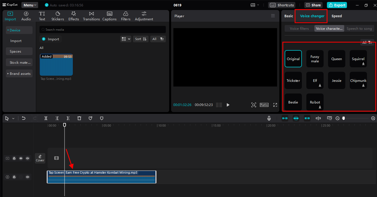 CapCut desktop video editor is the best male-to-female voice changer