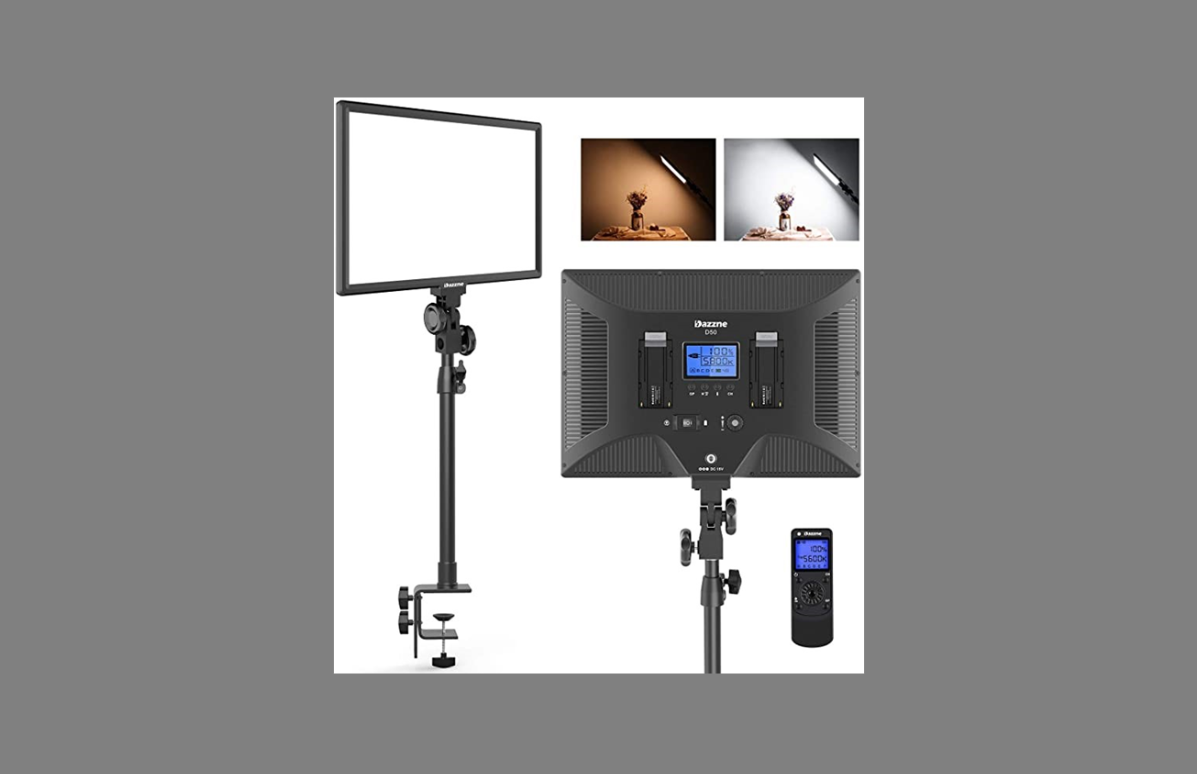 Dazzne D50 Desk Mount Video Light with C-Clamp, best lighting for vlogging