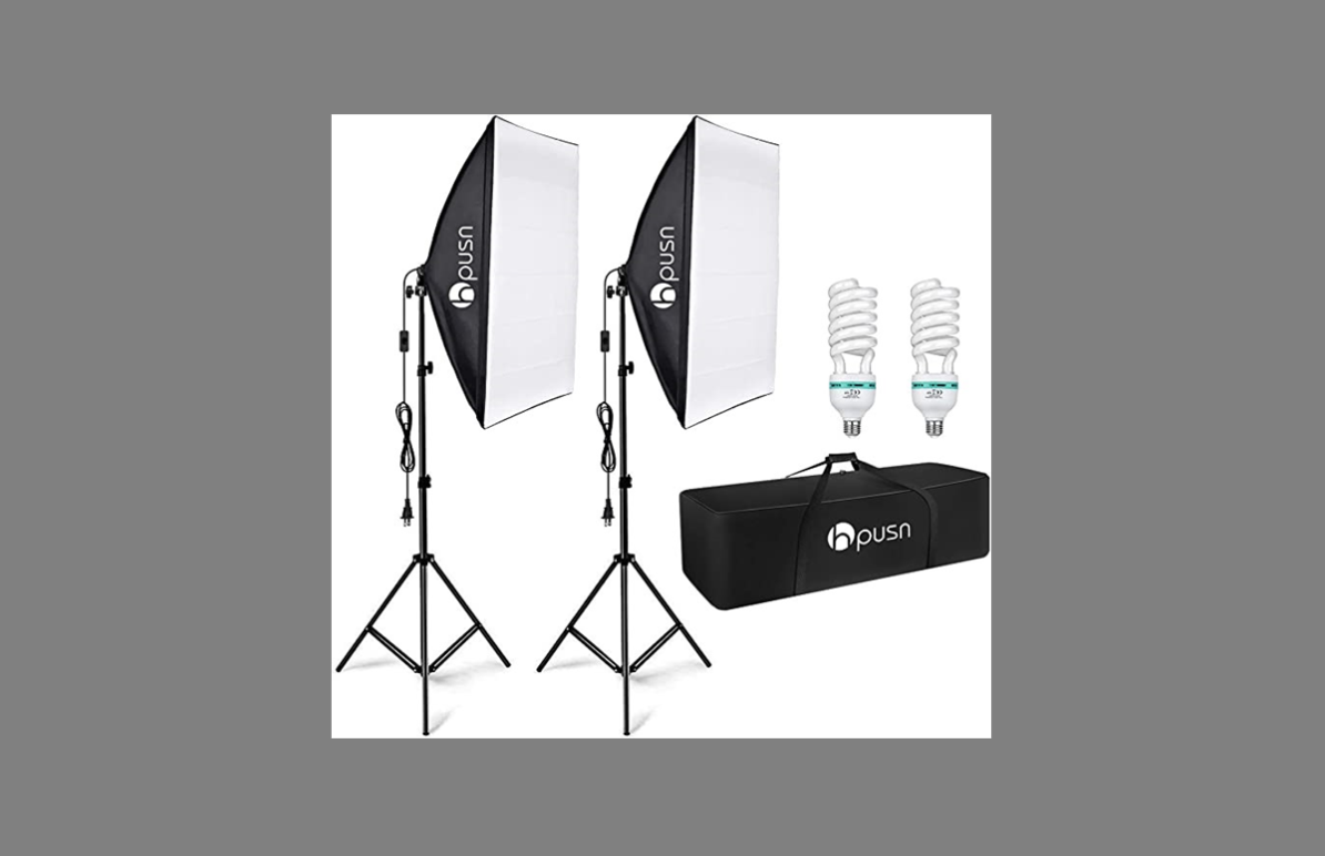 HPUSN Softbox Lighting Kit Professional Studio for vlog lighting