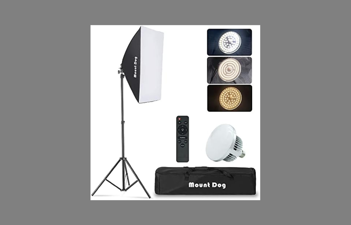 MOUNTDOG Softbox Lighting Kit for YouTube studio lighting