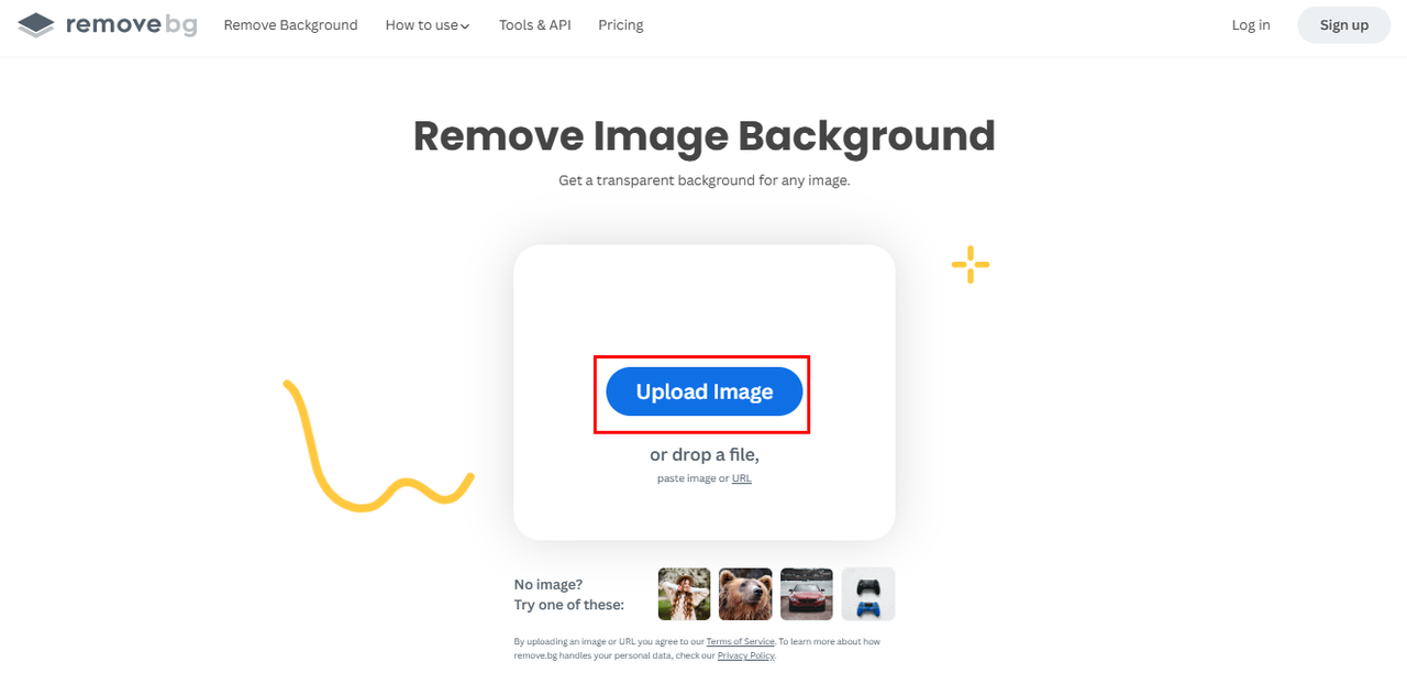 Uploading image to RemoveBG for background removal