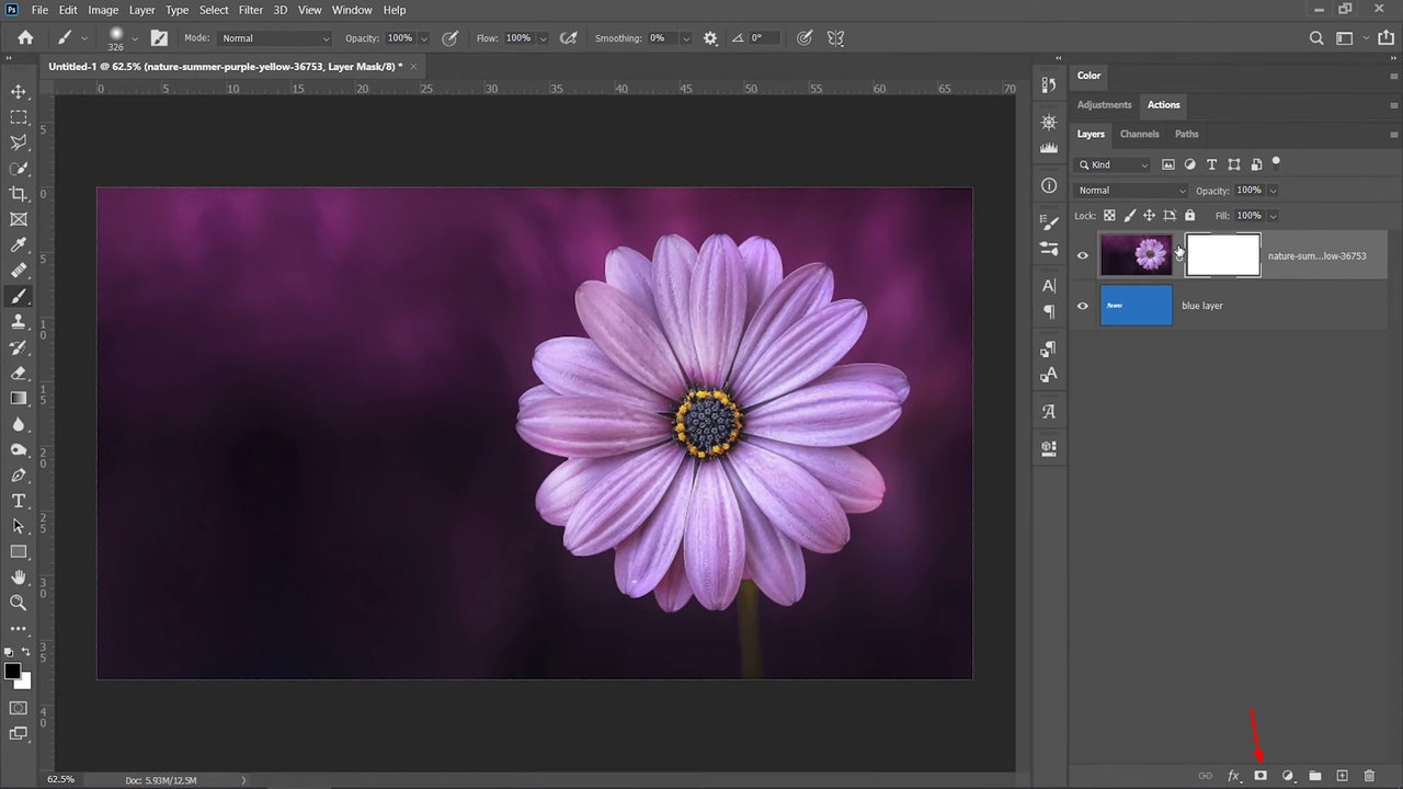 Creating layer mask to match color in Photoshop
