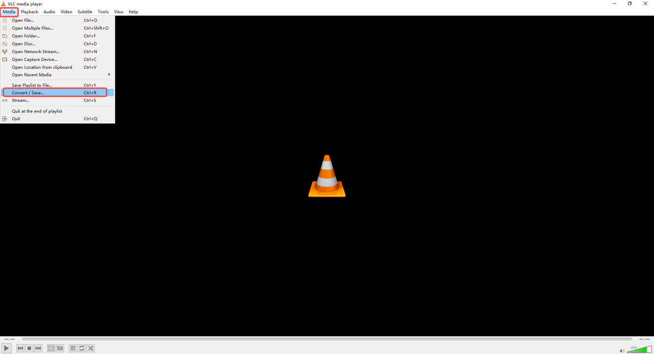 Open VLC and import your MP4 videoOpen VLC and import your MP4 video