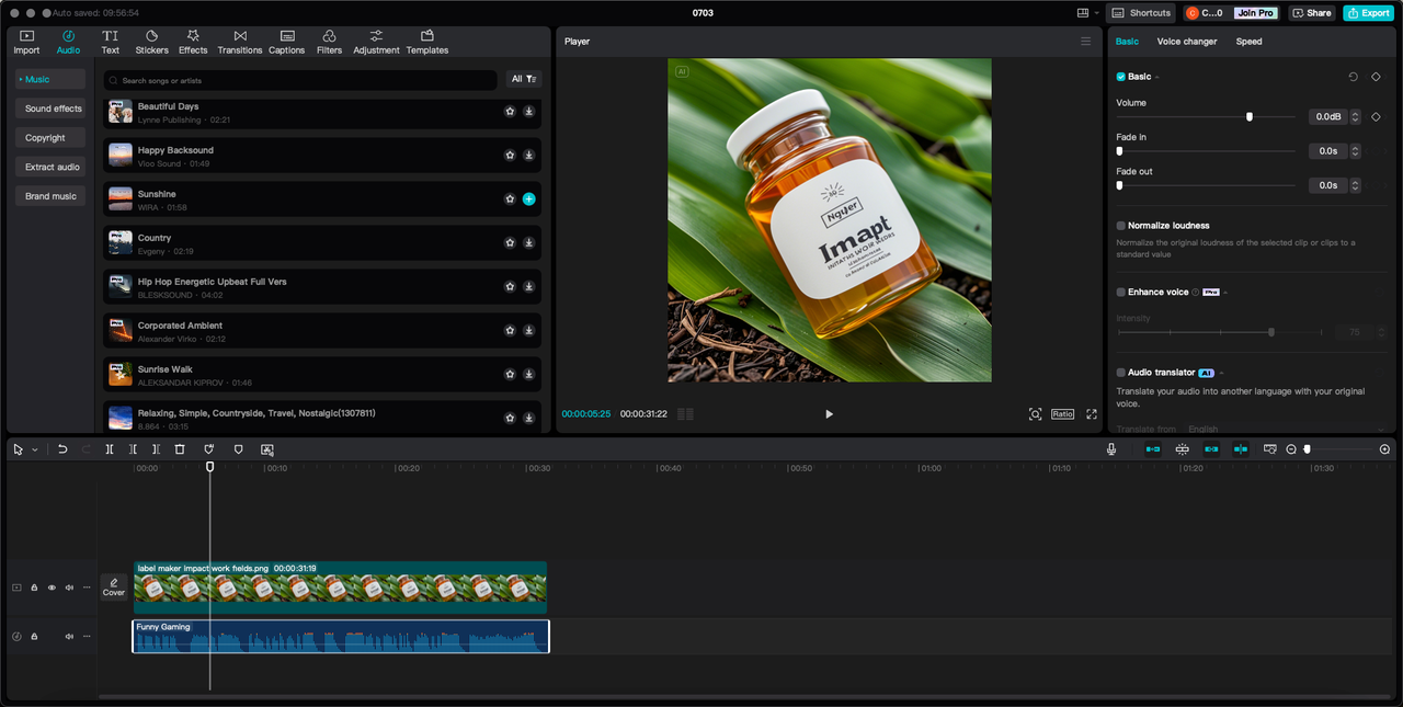 CapCut video editor