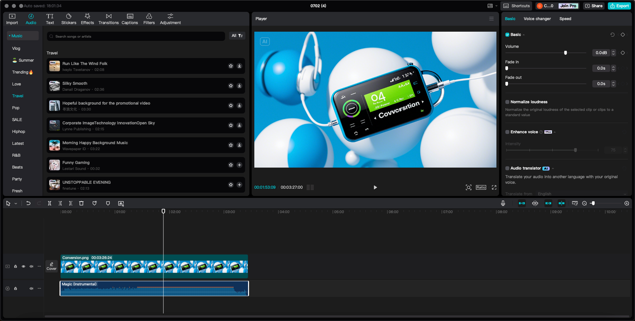 CapCut video editor