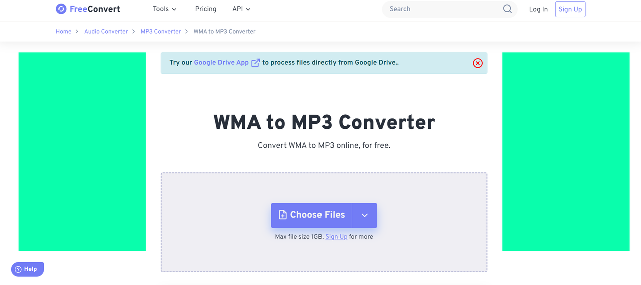 FreeConvert wma to mp3 converter software