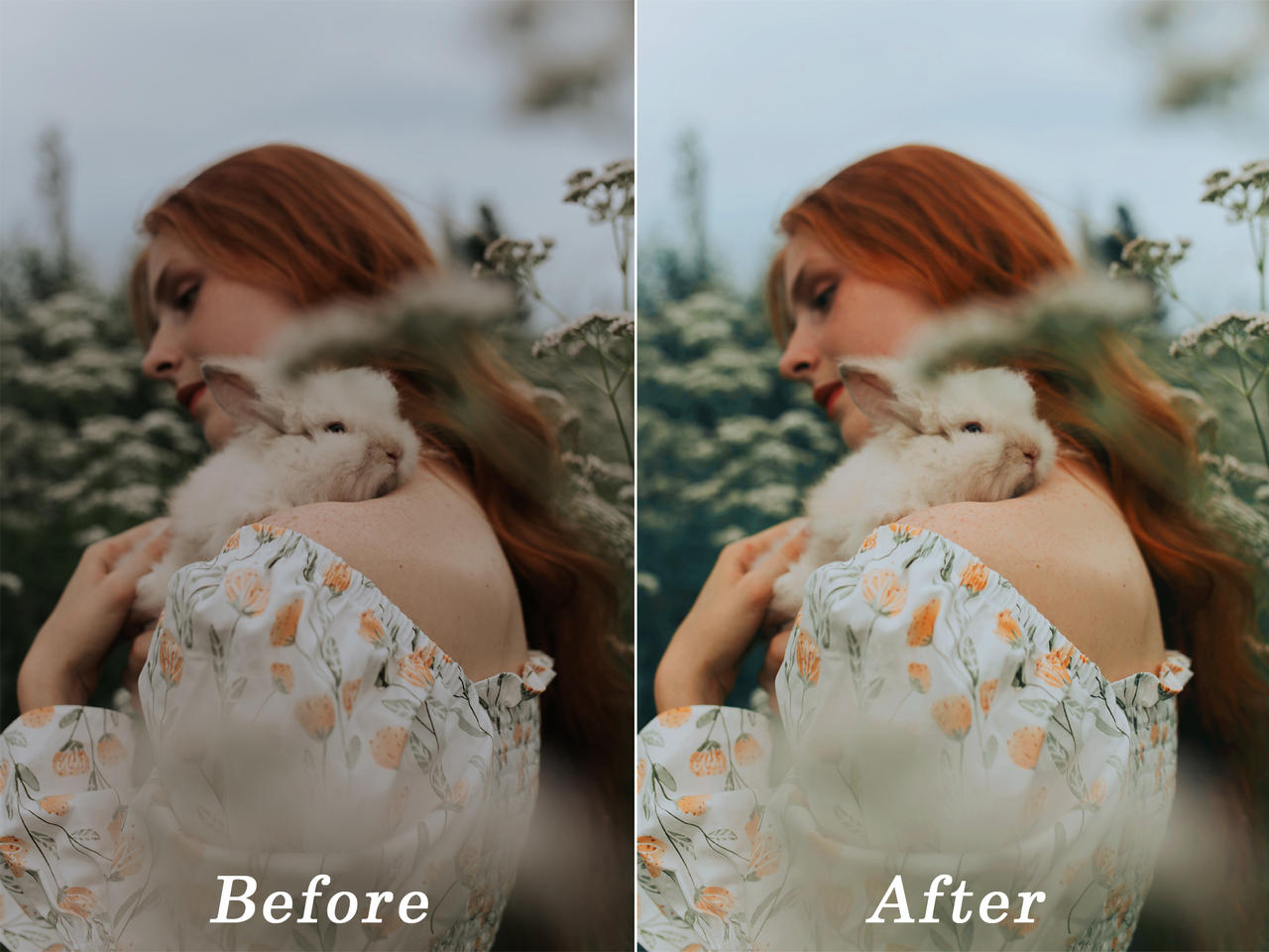 Example of color correction