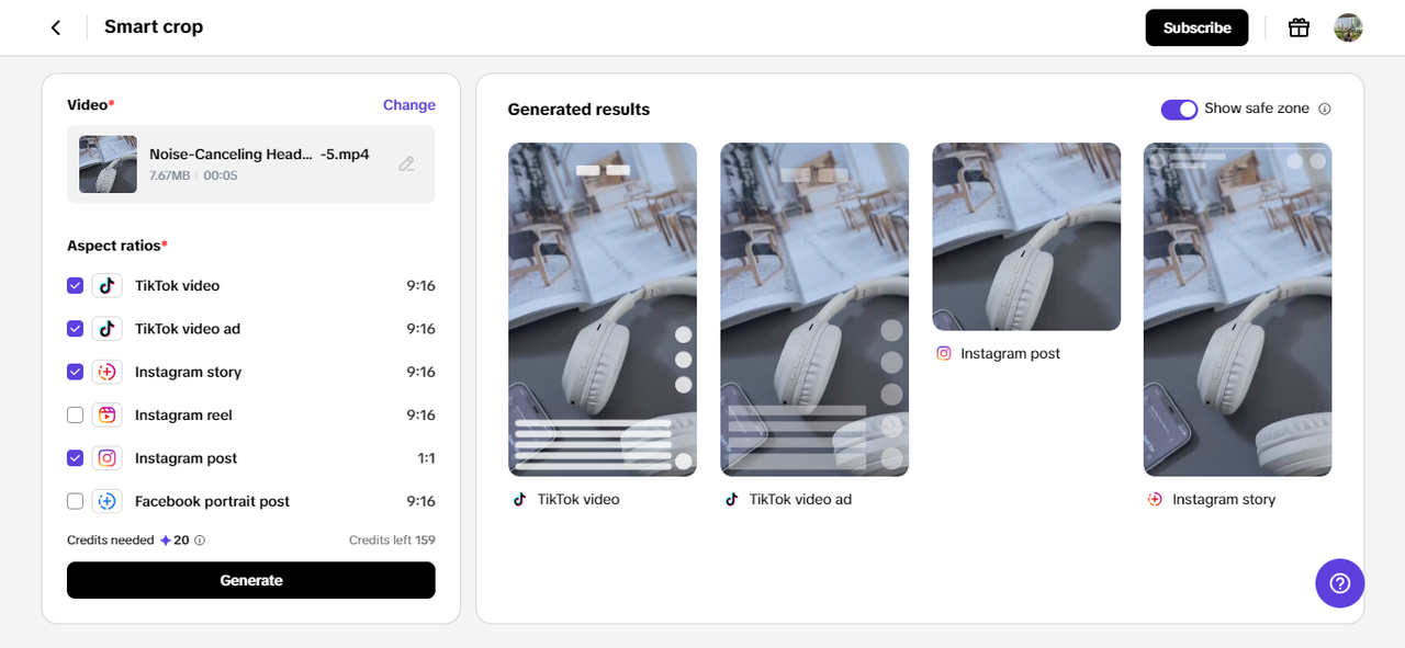 Bulk resize for social channels.