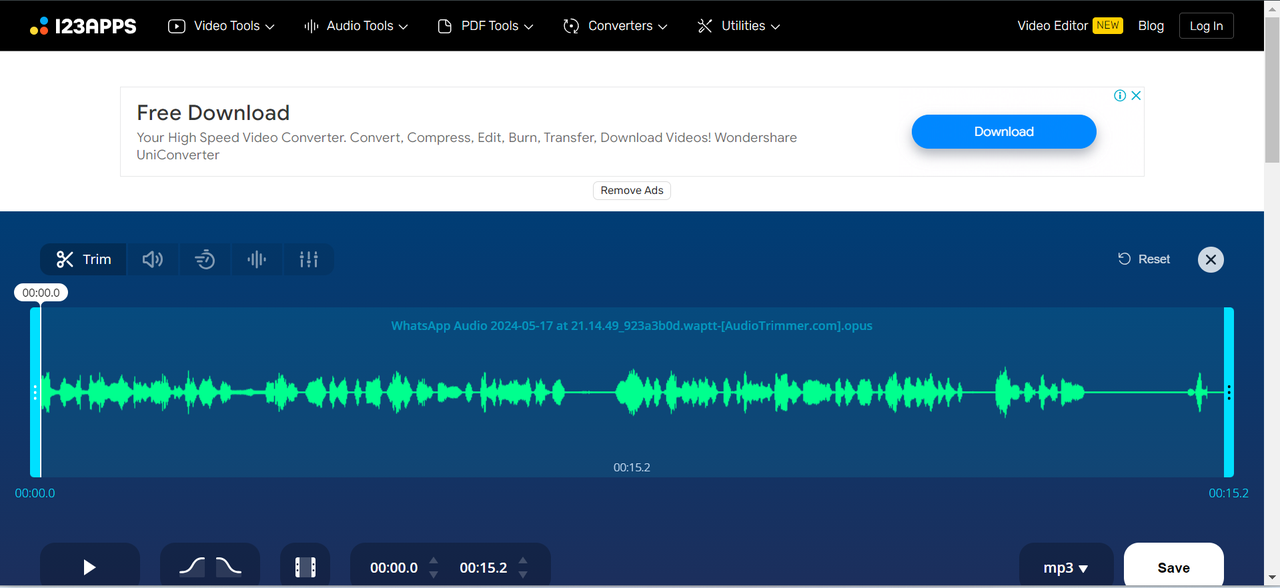 Adjusting the speed of MP3 with MP3 Cutter - a reliable online audio speed changer