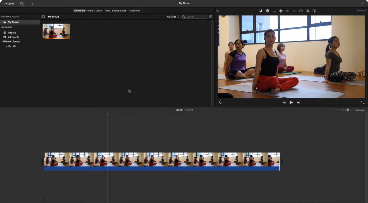 Cut a video on a Mac with iMovie