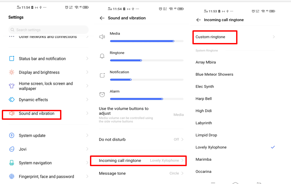 Setting a ringtone on Android