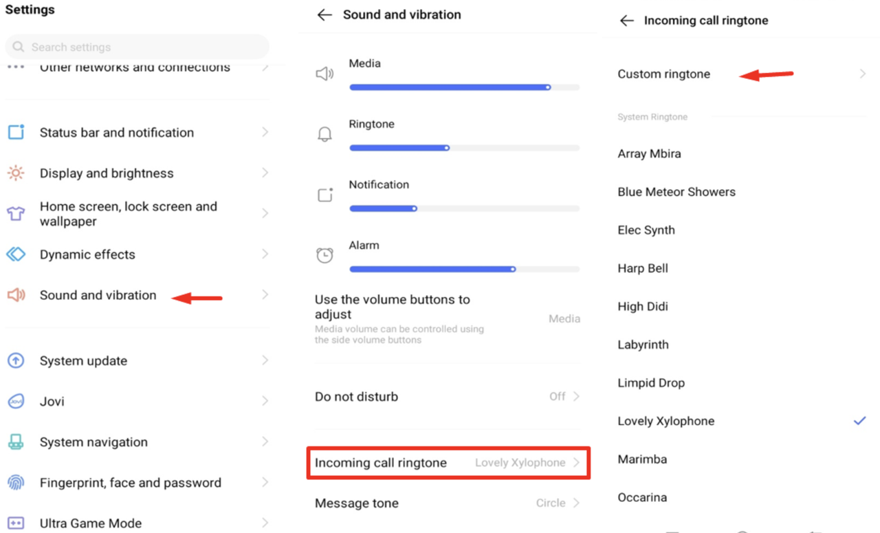 Setting a ringtone on Android