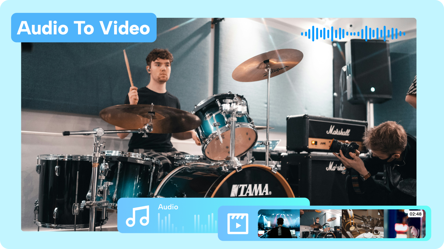 how to turn audio files into video