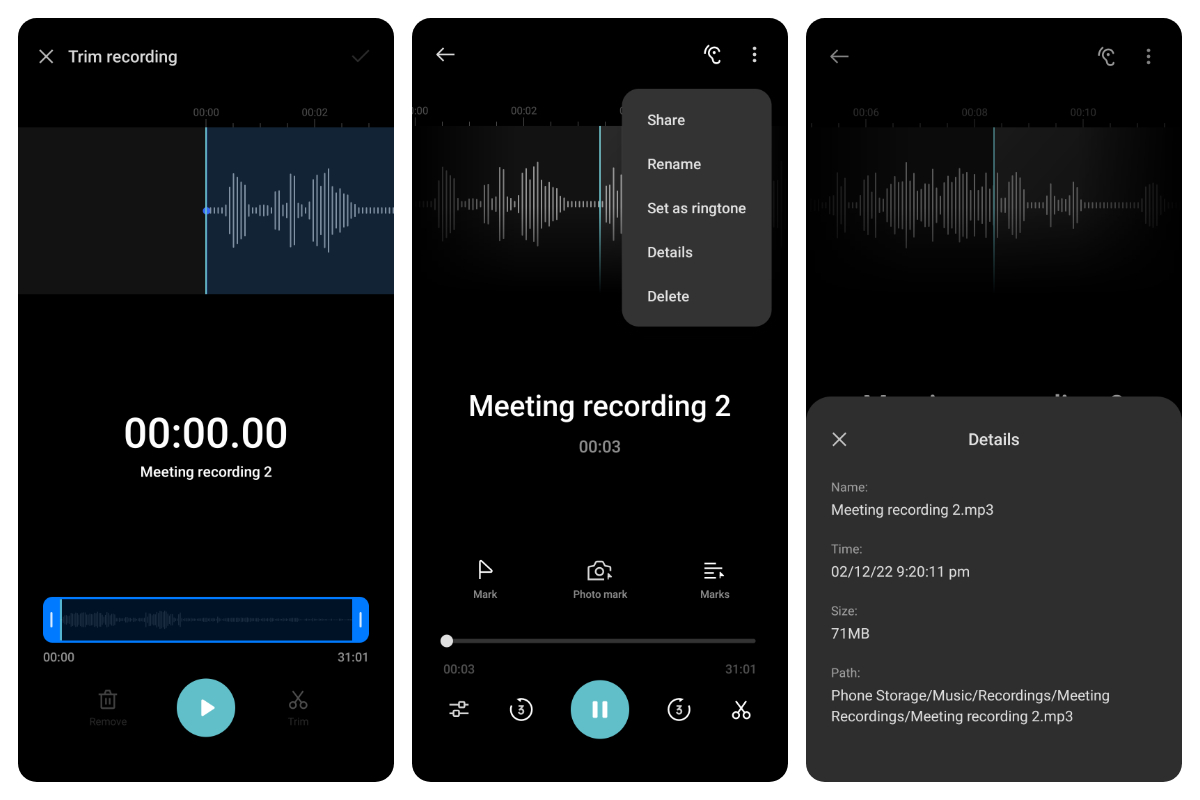 Image showing how to make a voice recording of your ringtone on Android