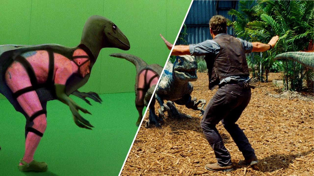 Example of video shooting against green screen 