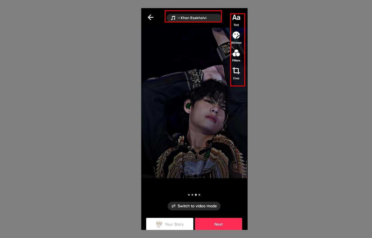 Add music, effects, and captions to your TikTok short video