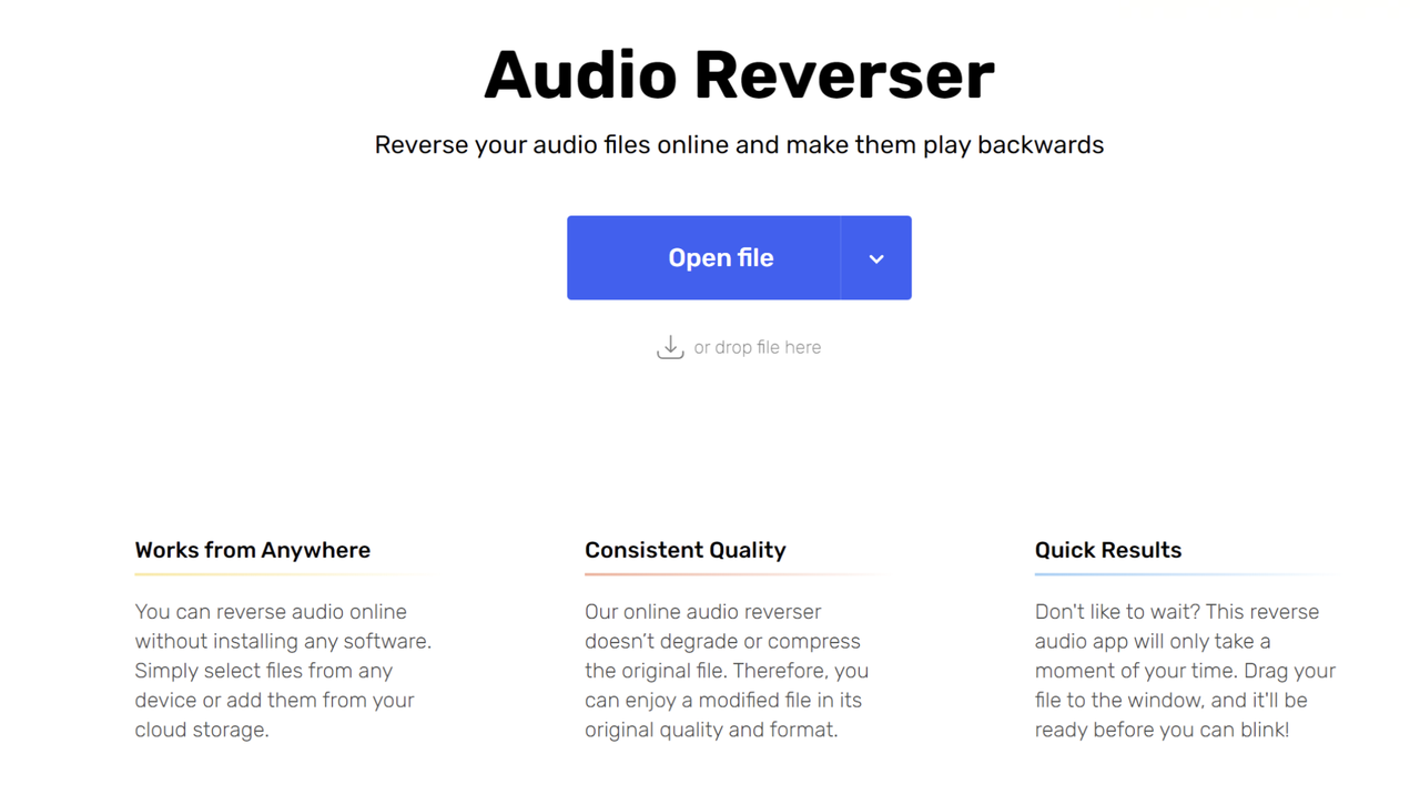 Interface of MP3 Cutter - the best way to turn your audio in reverse for free