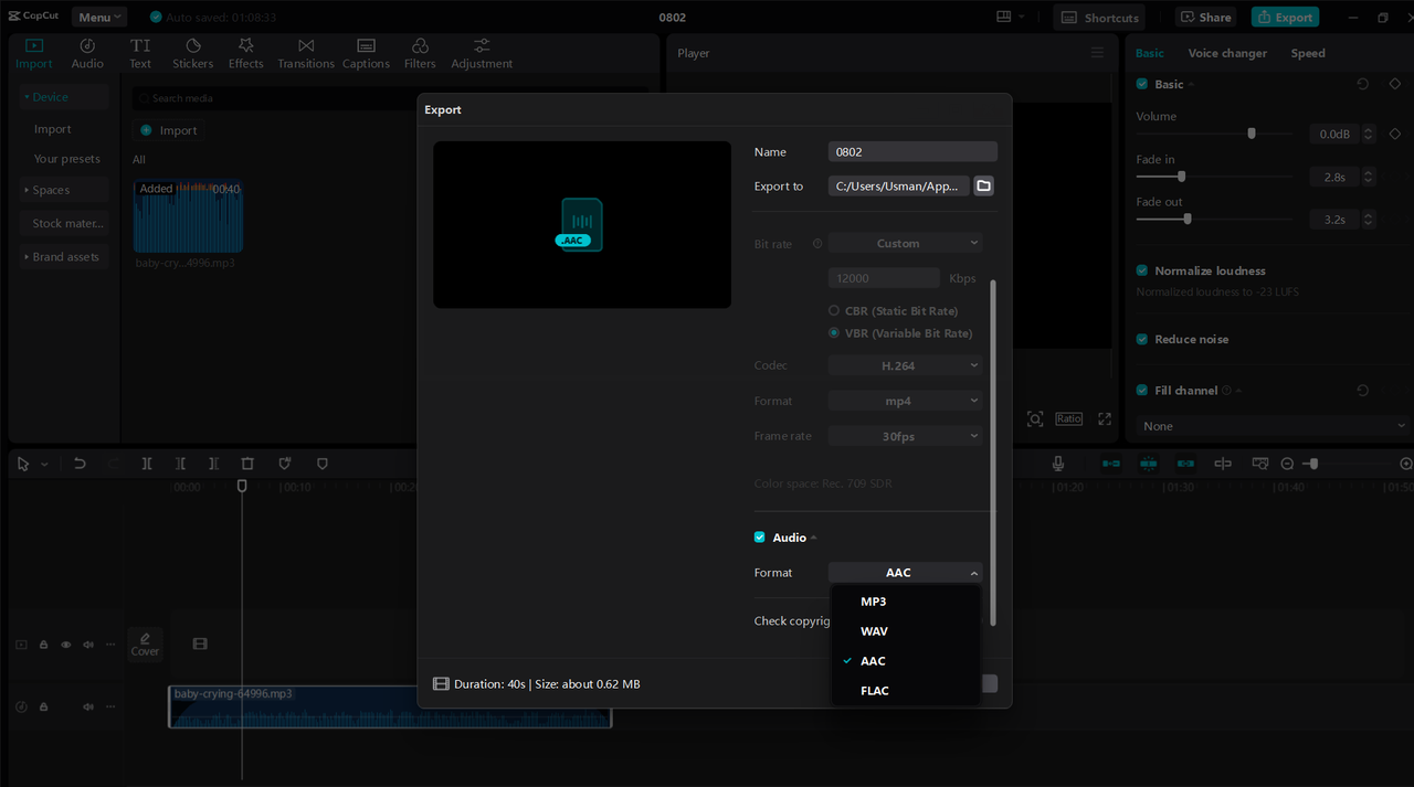 CapCut is a versatile desktop video editor to condense MP3 file