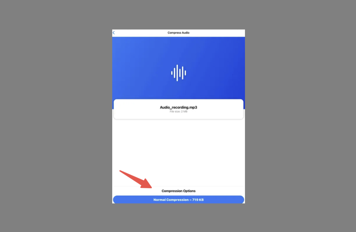 Adjusting compression setting in audio compressor