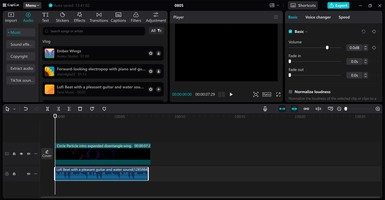 Editing interface of the CapCut desktop video editor - a perfect tool to create video intros