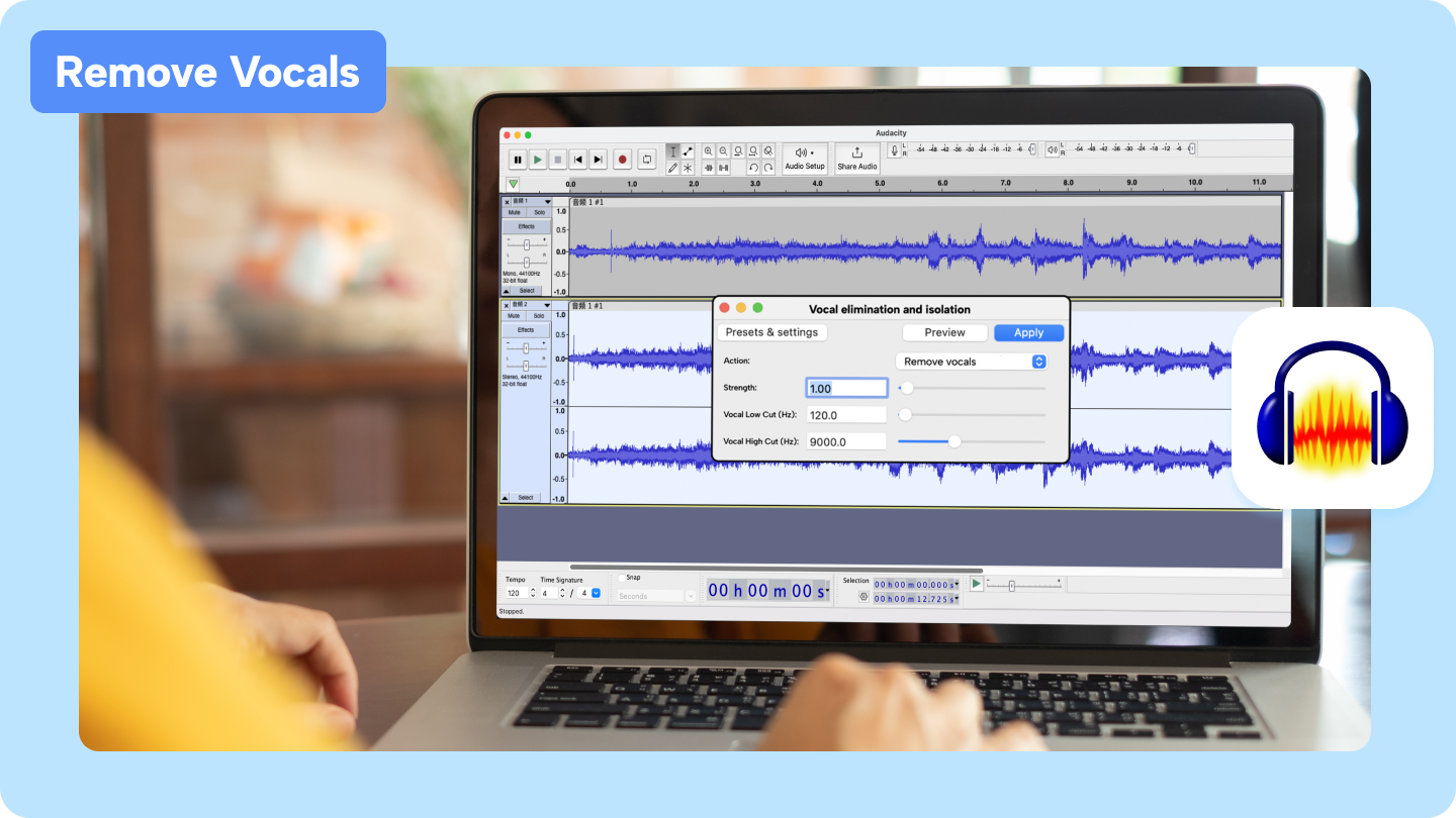 how to remove vocals from a song audacity