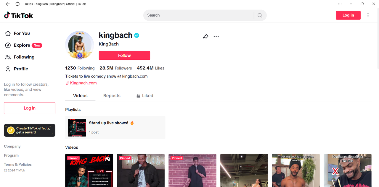 King Bach is the most followed person because of his funny short clips