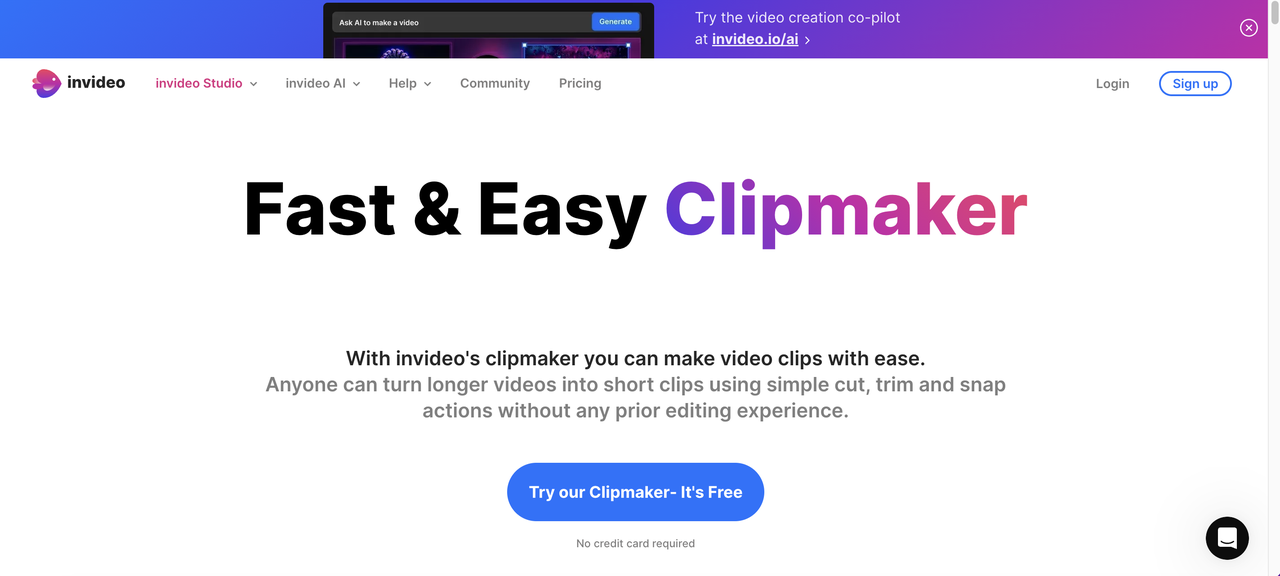 Invideo Online video editor