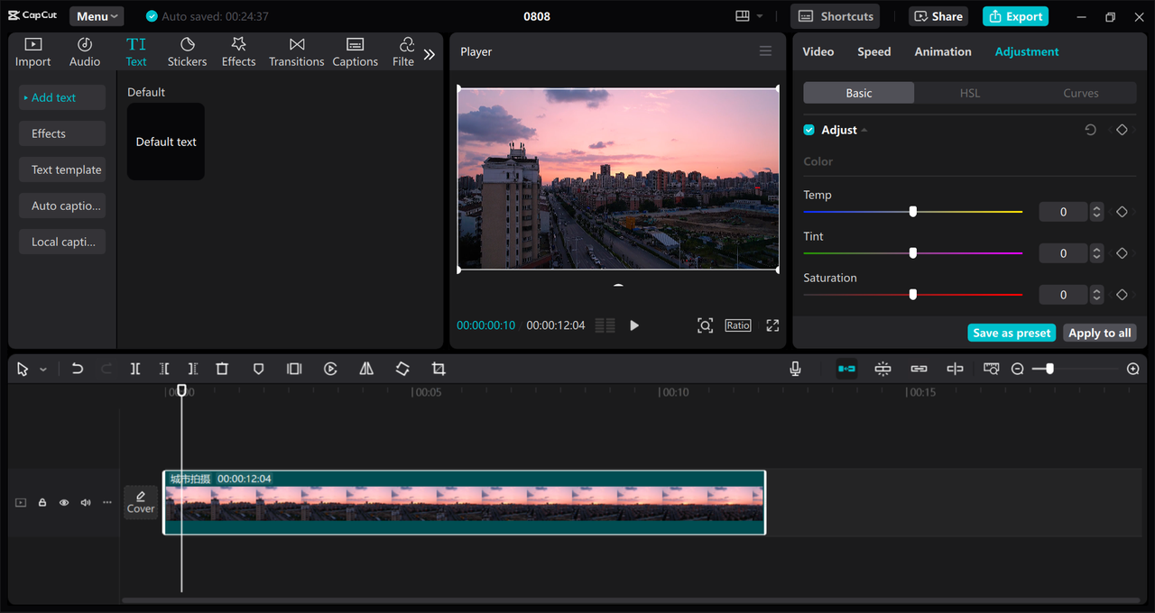 Interface of CapCut desktop video editor - the ultimate solution to video background blurring