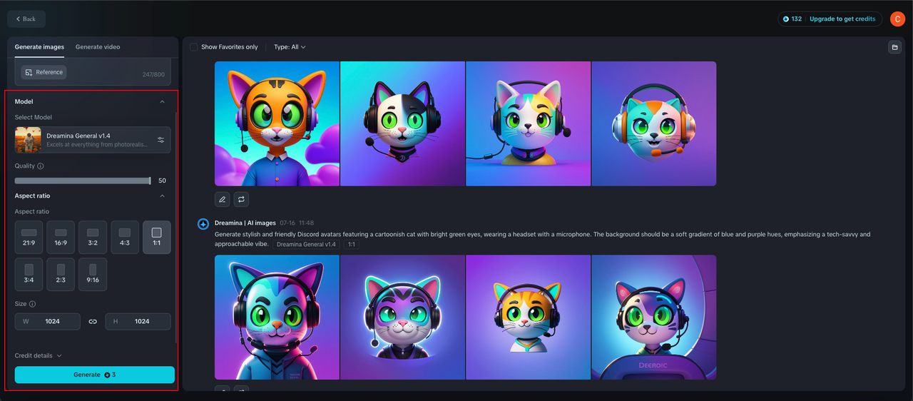 generate avatars with Dreamina discord avatar generator