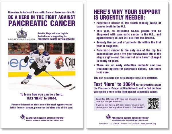 Pancreatic Cancer Action Network fundraising flyer