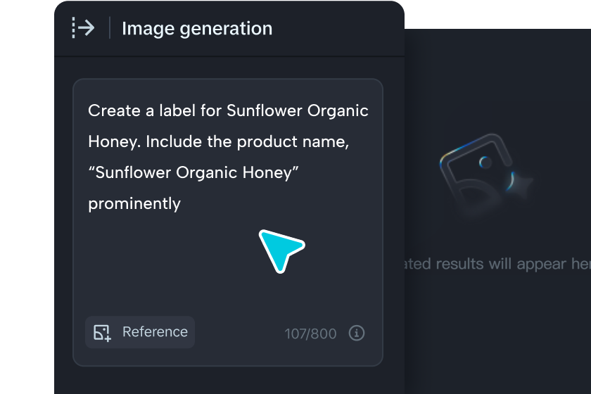 Mag-input ng mga prompt para gumawa ng label