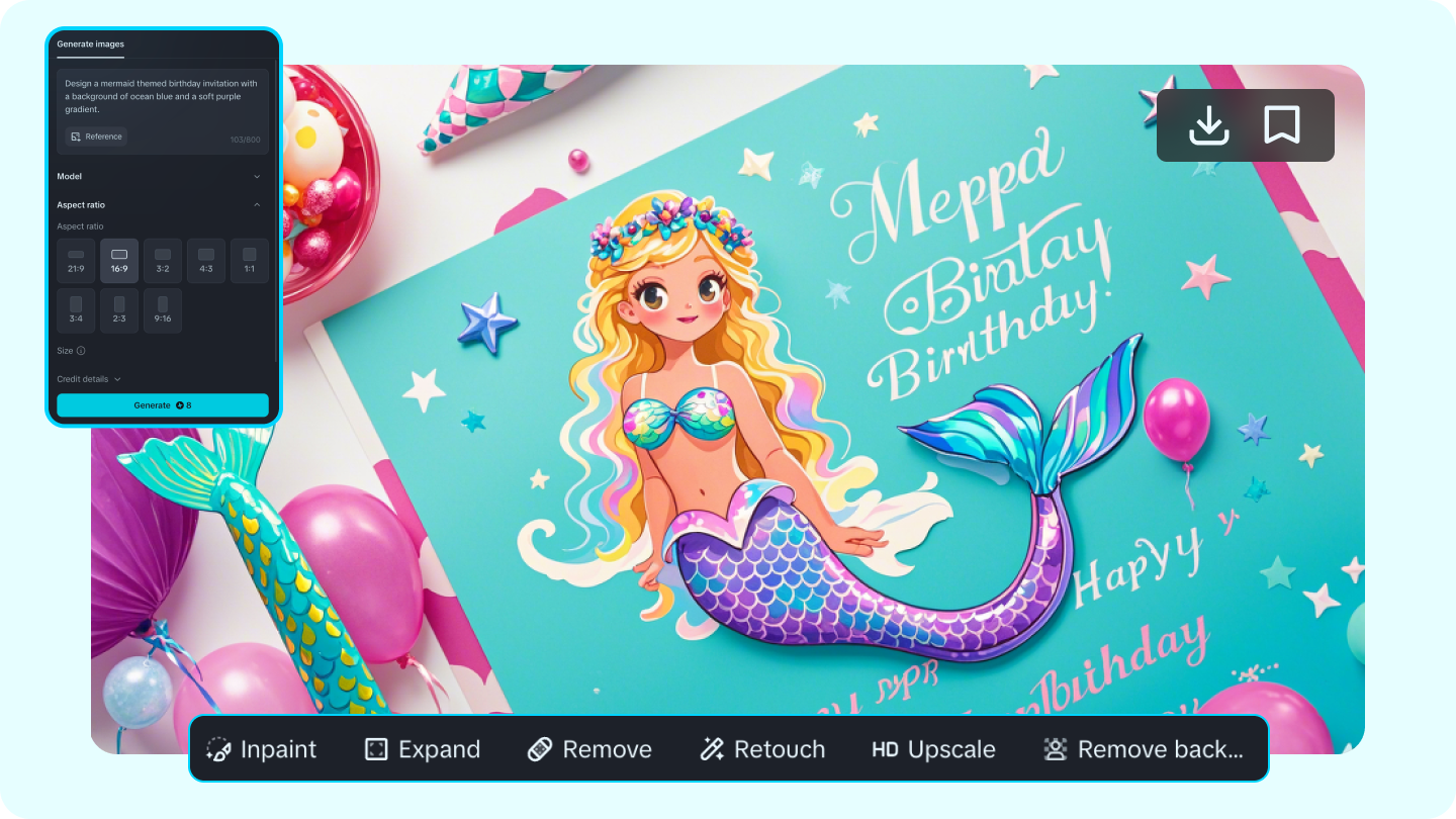 mermaid birthday invitations