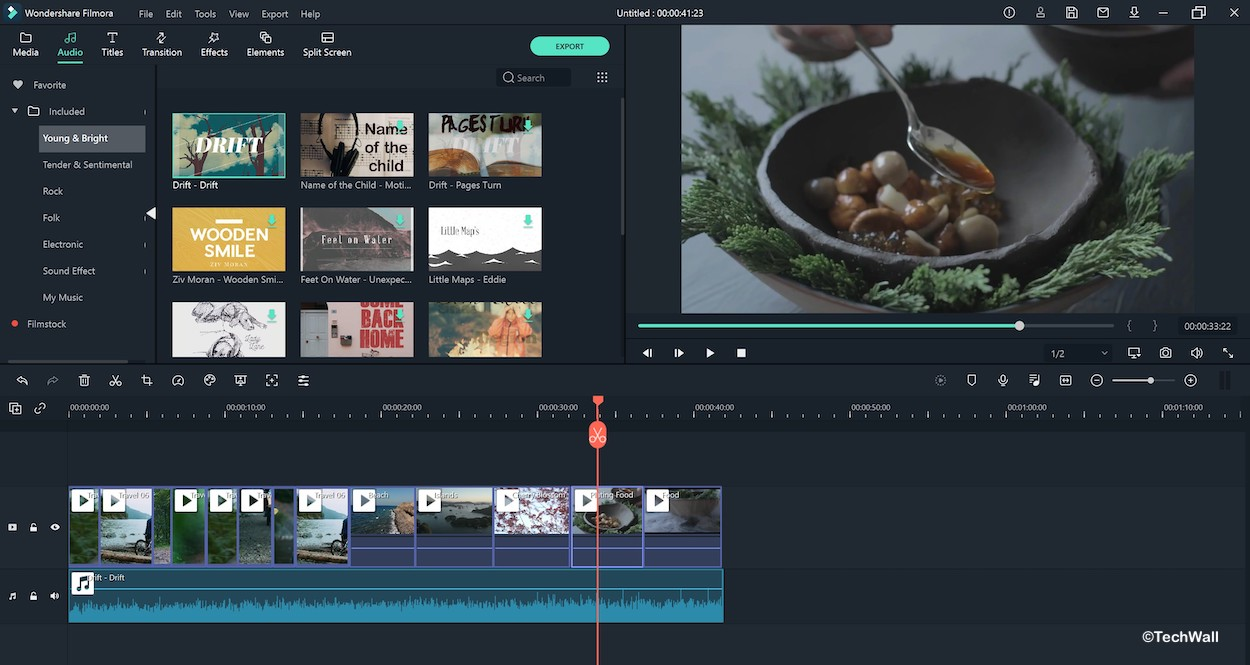 Interface of Filmora - the excellent video editor for business content