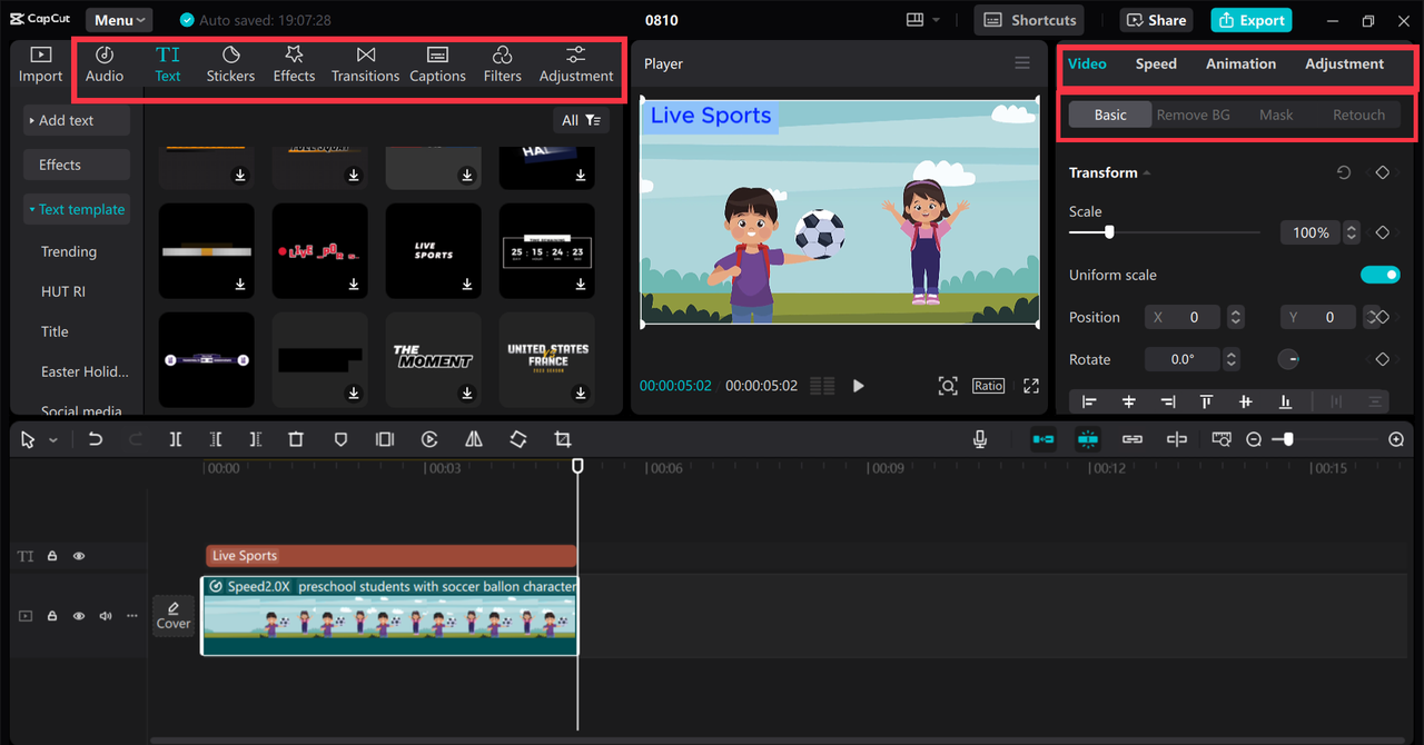 Showing how to make animation videos with CapCut desktop video editor