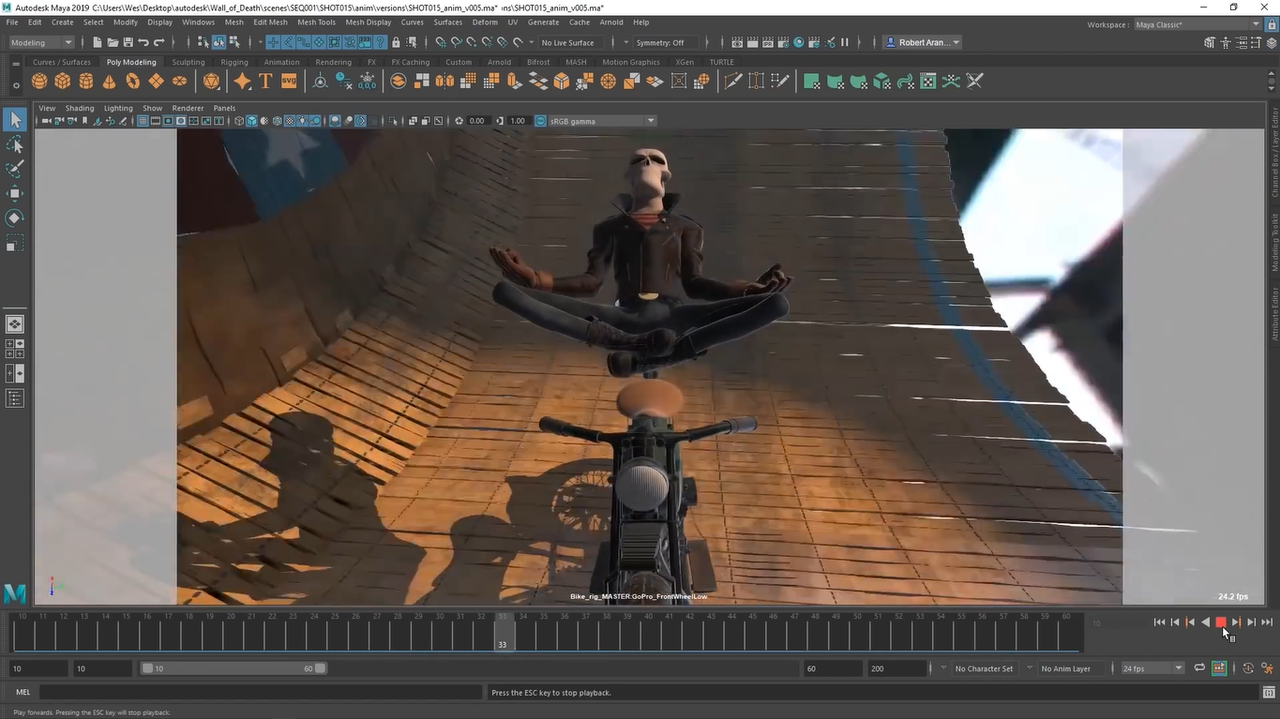 Interface of Autodesk Maya showcasing how to create a 3D animation video