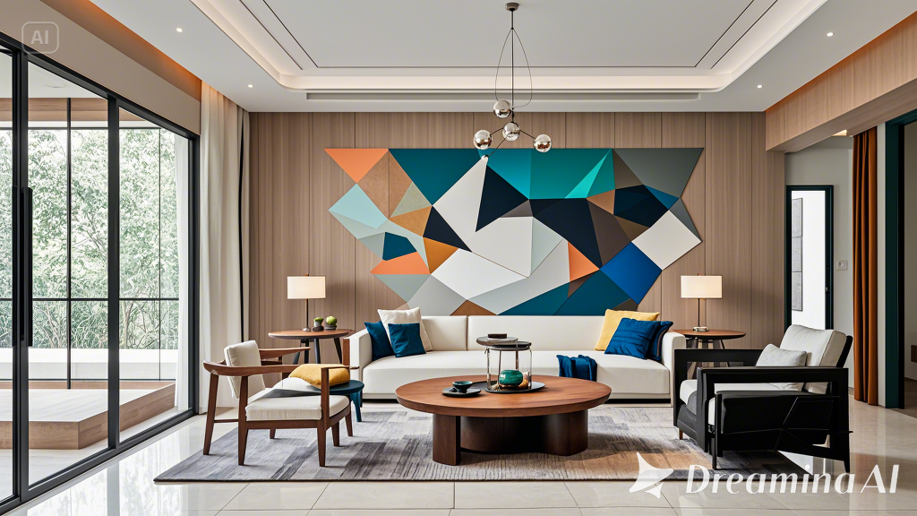 Abstract art in home decoration