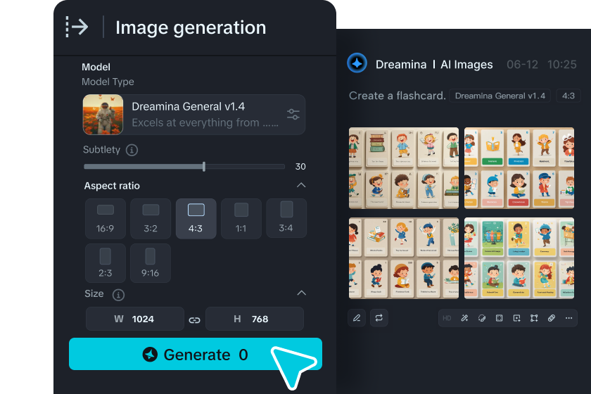 Selecteer type en genereer