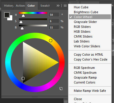 How to add a color wheel in Adobe Photoshop  