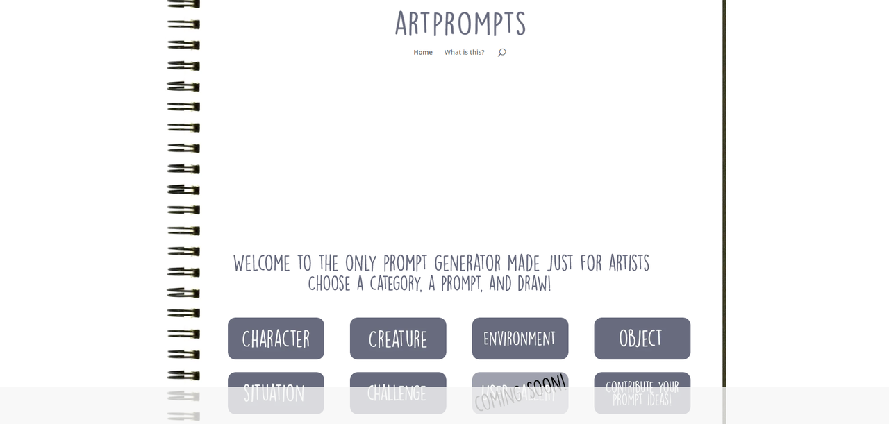 Interface of ArtPrompts - another way to write random prompts