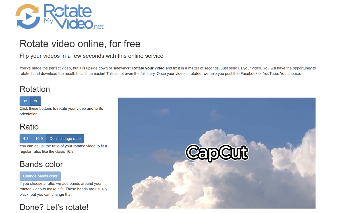 Rotate movie online editor —— RotateMyVideo