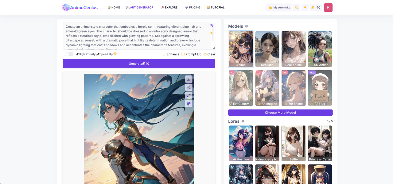 AnimeGenius best anime ai generators